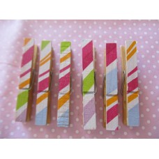 Decoupaged Pegs